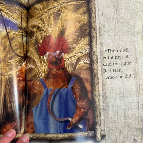 3 Hardcover Children’s Books Little Red Hen, Furious George, Merry Xmas, Splat - Picture 4 of 5